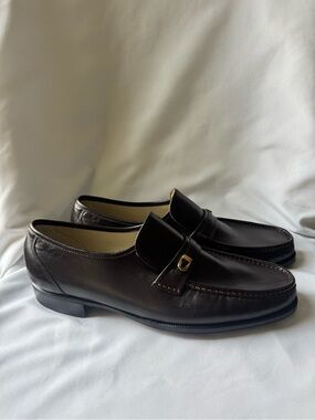Florsheim Imperial Como Loafers Mens 10.5 D Mahogany Brown Leather